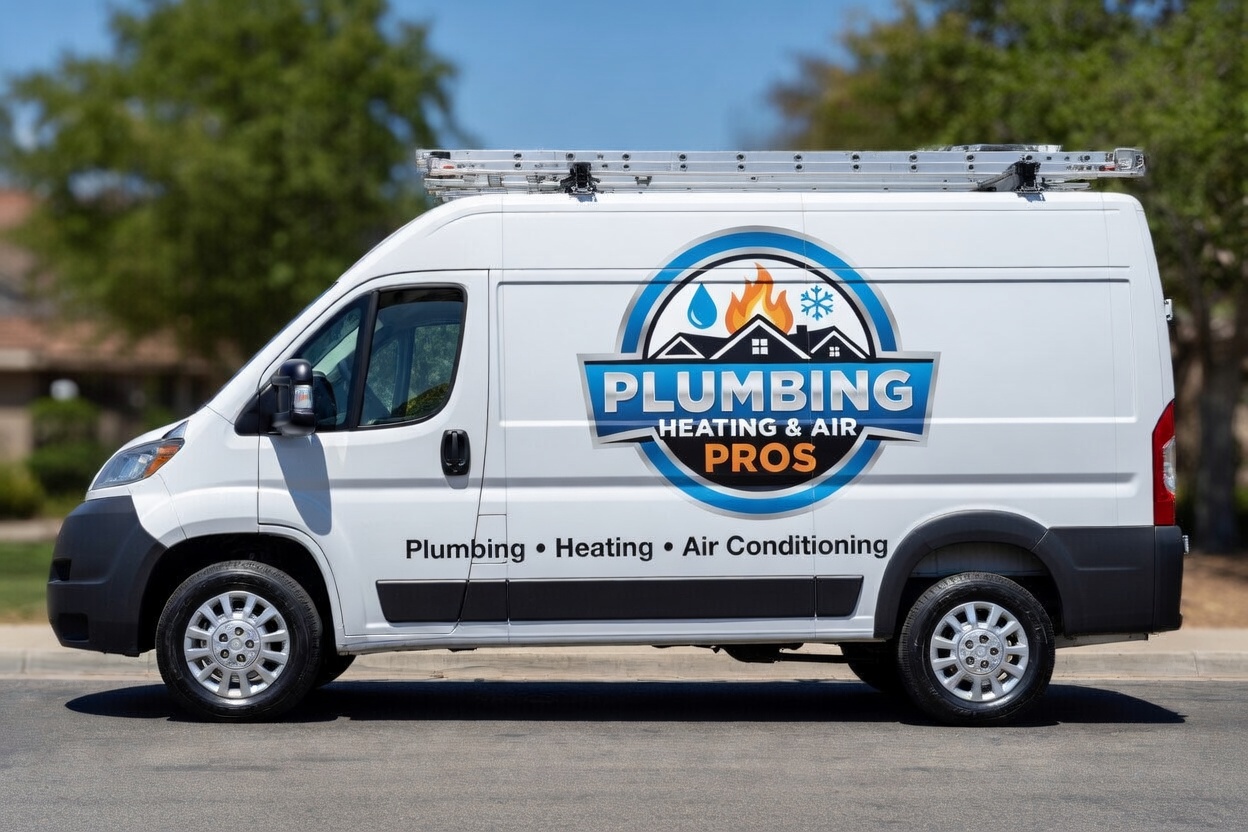 Local plumbing heating and air service van serving Diamond Bar